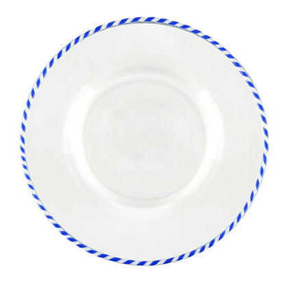 Blue Twist Bowl Glass - Blue