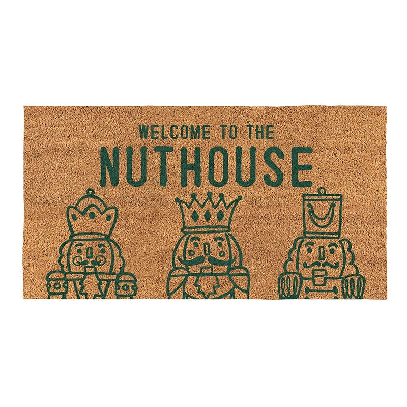 Face to Face Coir Doormat - Welcome to The Nuthouse