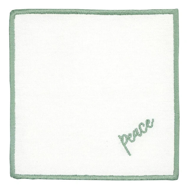Face to Face Embroidered Cotton Coasters - Set of 6