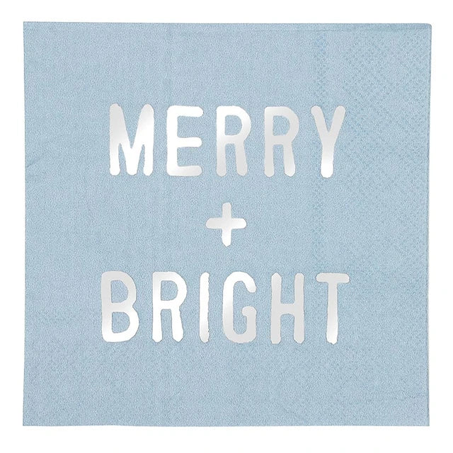 Face to Face Ceramic Tray + Napkins - Merry &amp; Bright