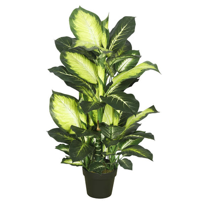 40" Artificial Green and White Dieffenbachia