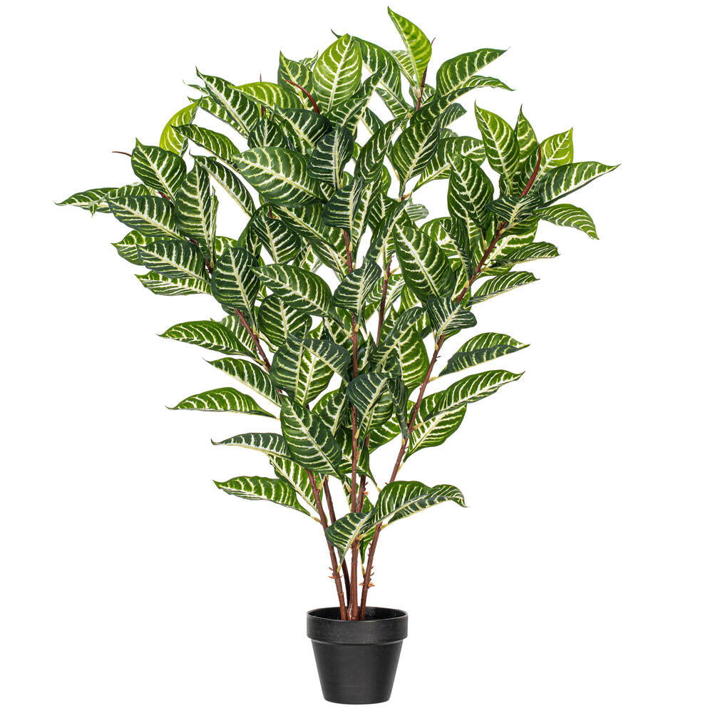 35" Artificial Green Real Touch Zebra Plant
