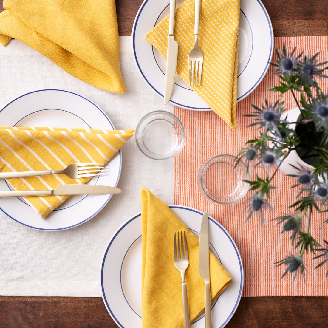 To Each Their Own napkin set - Turmeric &amp; White