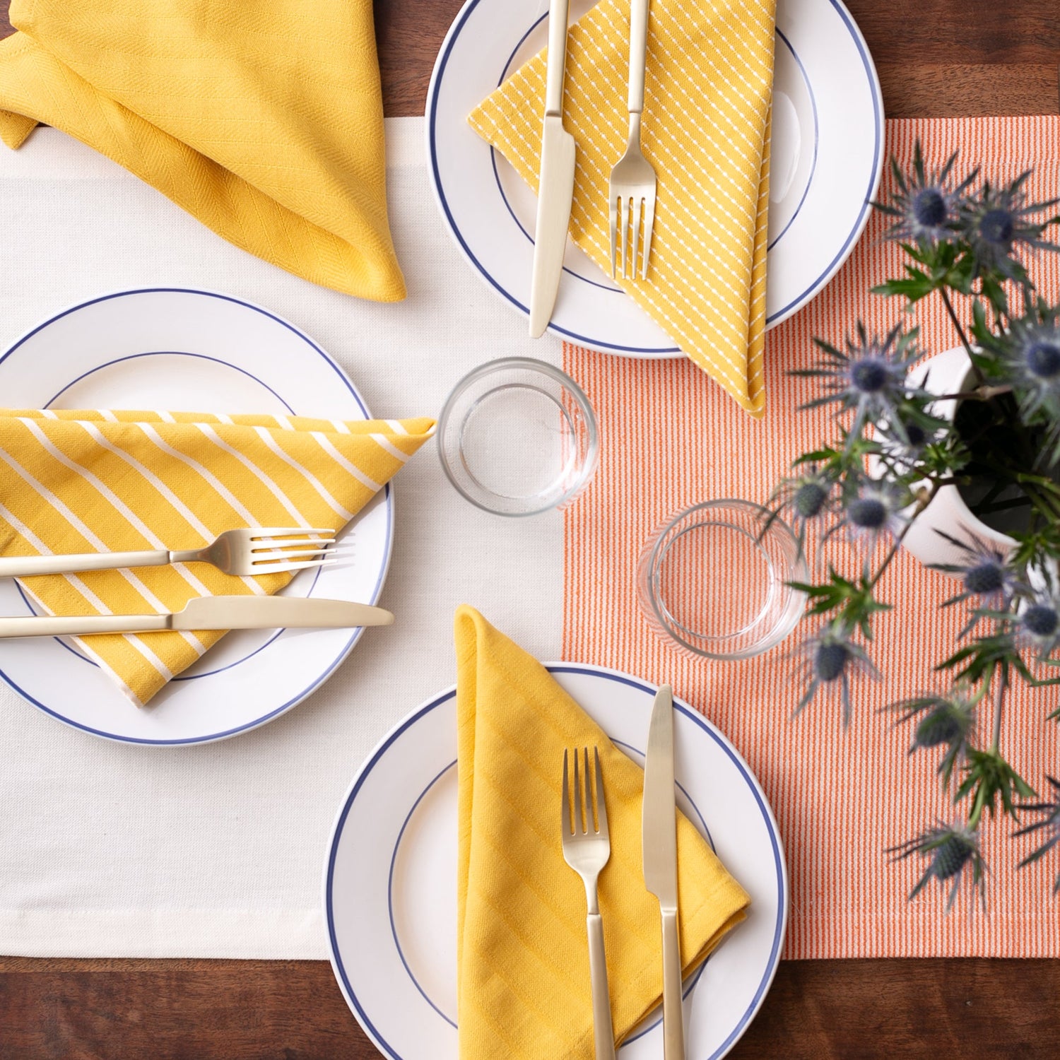 To Each Their Own napkin set - Turmeric &amp; White
