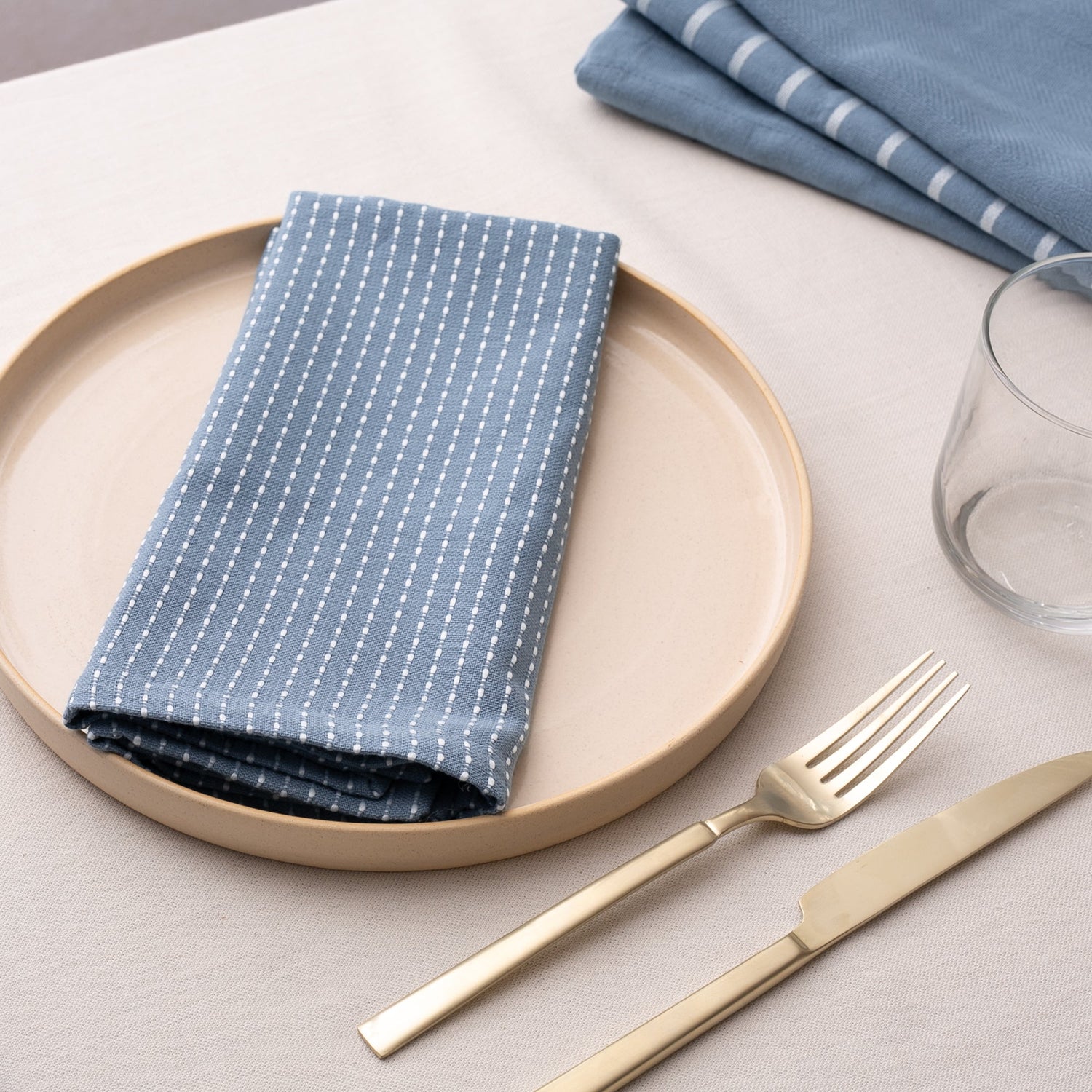 To Each Their Own napkin set - Borage &amp; White
