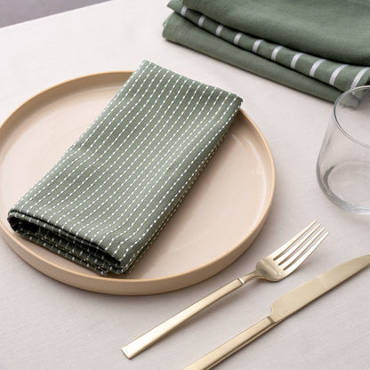 To Each Their Own napkin set - Kale &amp; White