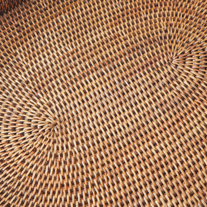 Burma Rattan Oval Serving Trays, Set of 3- Warm Brown