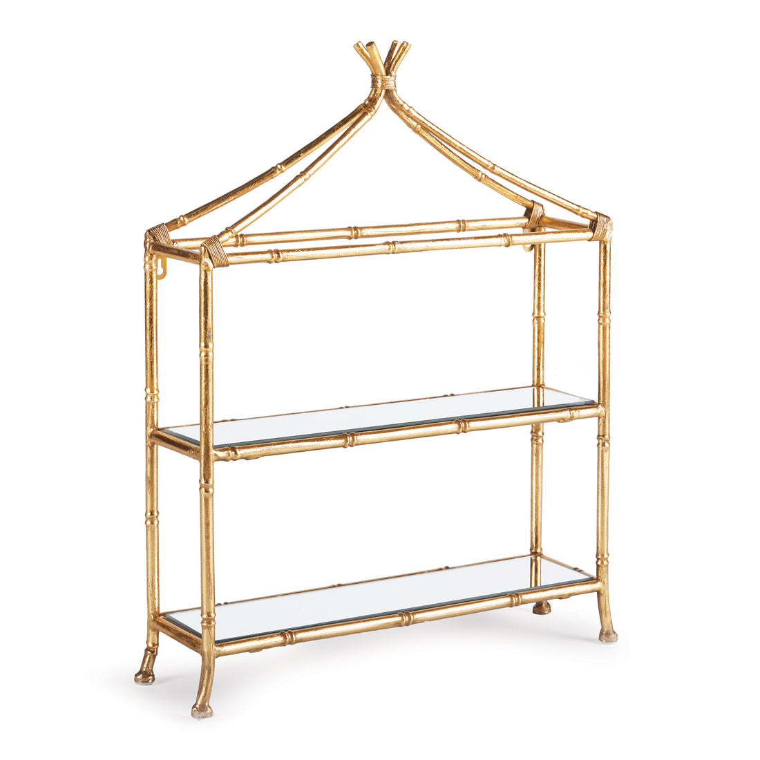Daphne 2-Tier Curio Shelf- Gold
