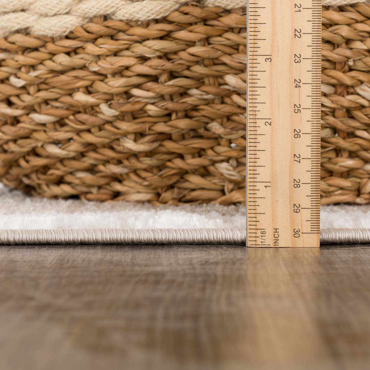 Azrika Beige Checkered Washable Rug - Clearance