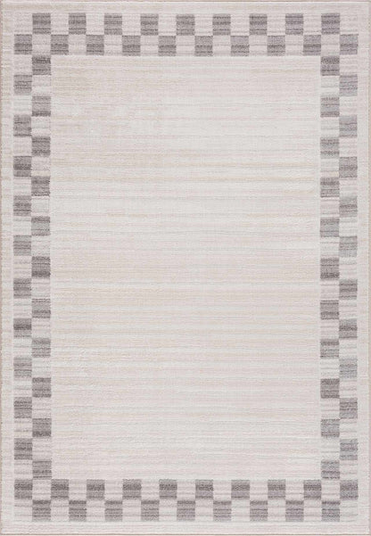 Azrika Gray Checkered Washable Rug - Clearance