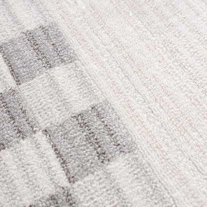 Azrika Gray Checkered Washable Rug - Clearance