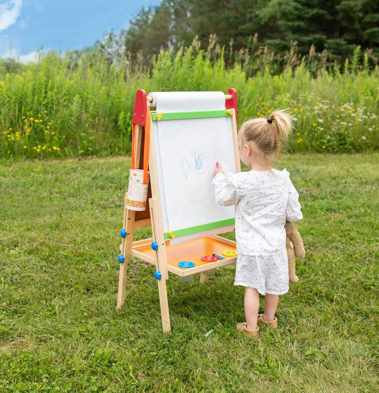 Tiny Land® 3-in-1 Art Easel &amp; Paper Roll Set