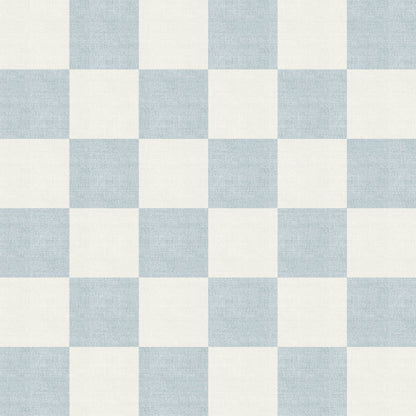 Woven Check (Blue) Wallpaper