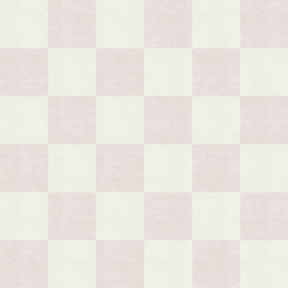 Woven Check (Pink) Wallpaper - 8 FT H X 11 FT W LUXE