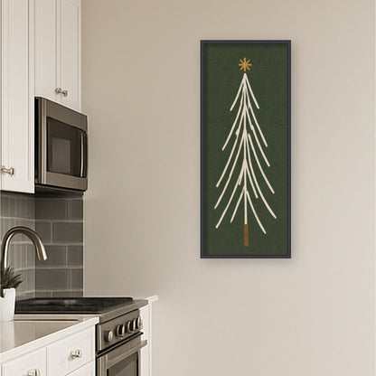 Kate and Laurel Framed Fabric Pinboard Minimalist Tree Panel