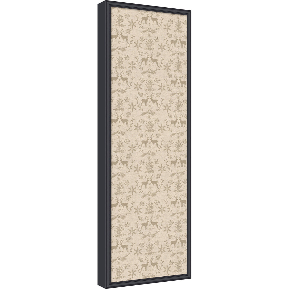 Framed Fabric Magnetic Board Reindeer Linen Wall Organization