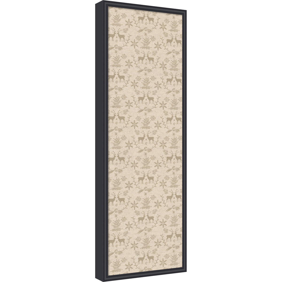 Framed Fabric Magnetic Board Reindeer Linen Wall Organization