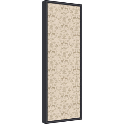 Framed Fabric Magnetic Board Reindeer Linen Wall Organization