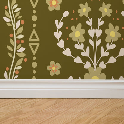 Beacon Meadow (Green) Wallpaper - 8 FT H X 17.4 FT W LUXE P&amp;S