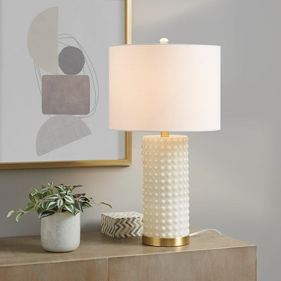 Grace Ivy Textured Dot Table Lamp