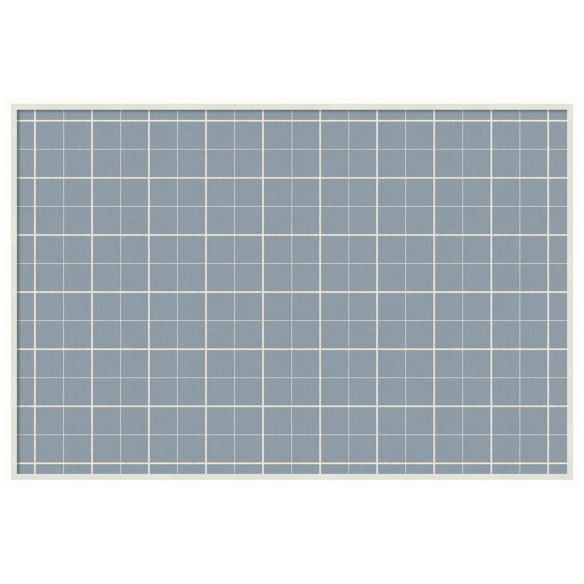 Framed Fabric Pinboard Light Blue Plaid Wall Organization