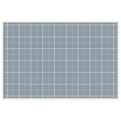 Framed Fabric Pinboard Light Blue Plaid Wall Organization