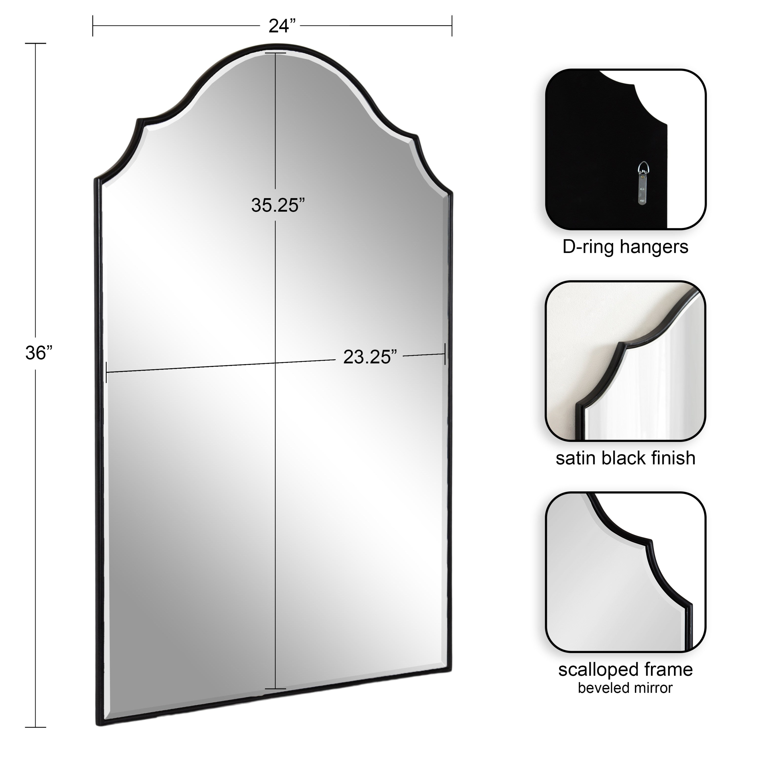 Leanna Framed Arch Wall Mirror