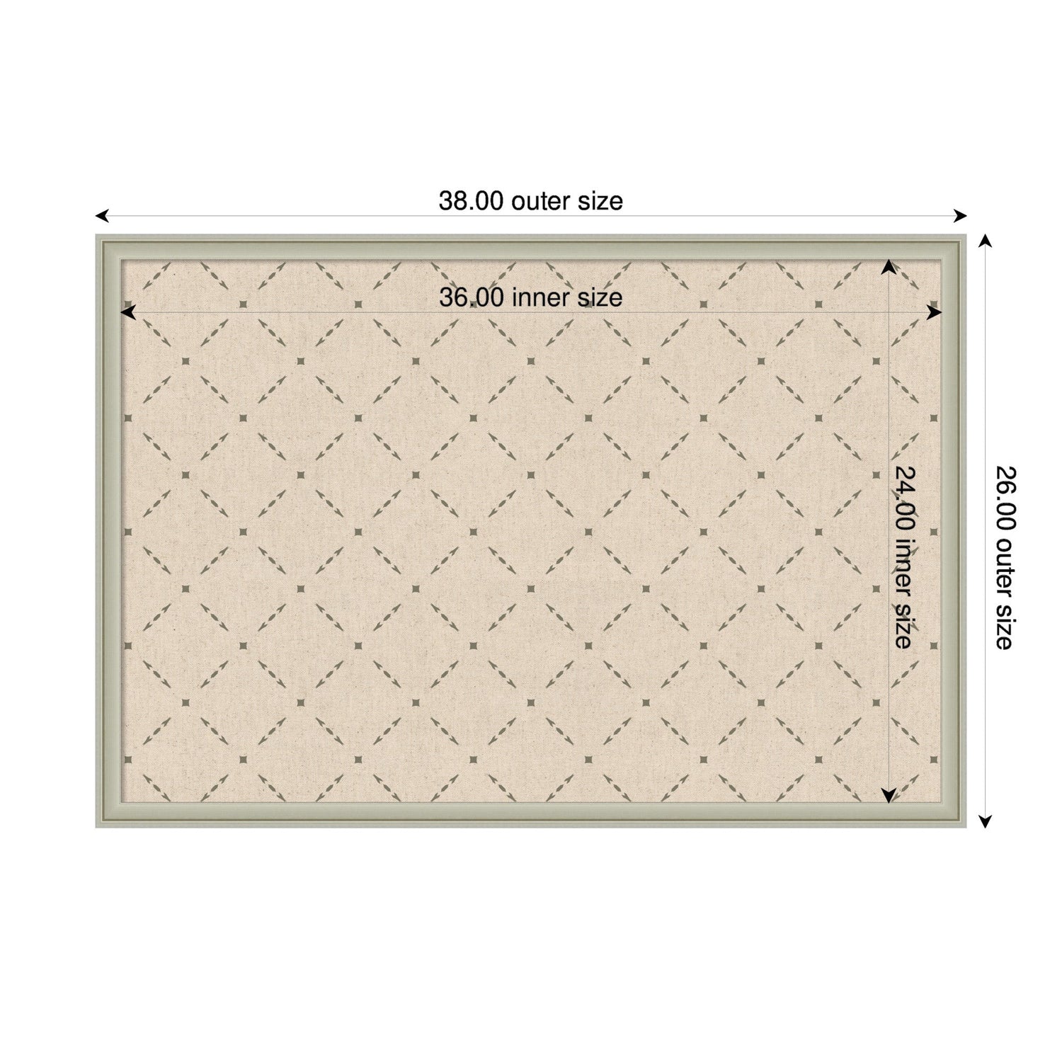 Pinboard Green Lattice Print