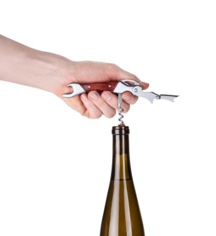 Admiral™ Double Opener Corkscrew in Stainless Steel