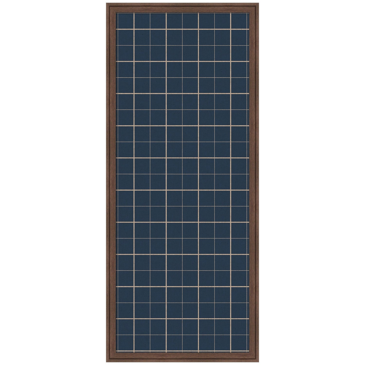 Framed Fabric Pinboard Navy Blue Plaid Wall Organization