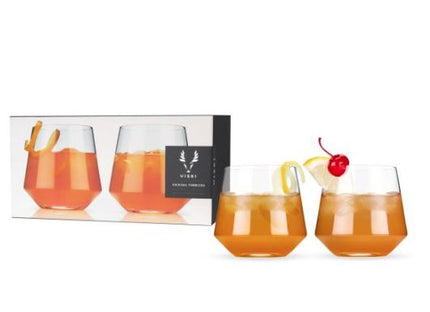 Raye Crystal Angled Cocktail Tumblers