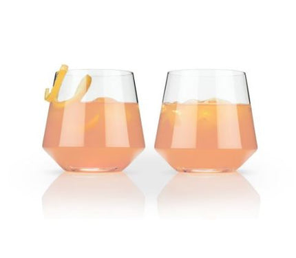 Raye Crystal Angled Cocktail Tumblers