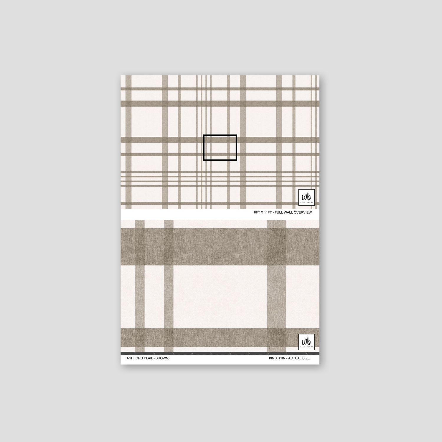 Ashford Plaid (Brown) Wallpaper