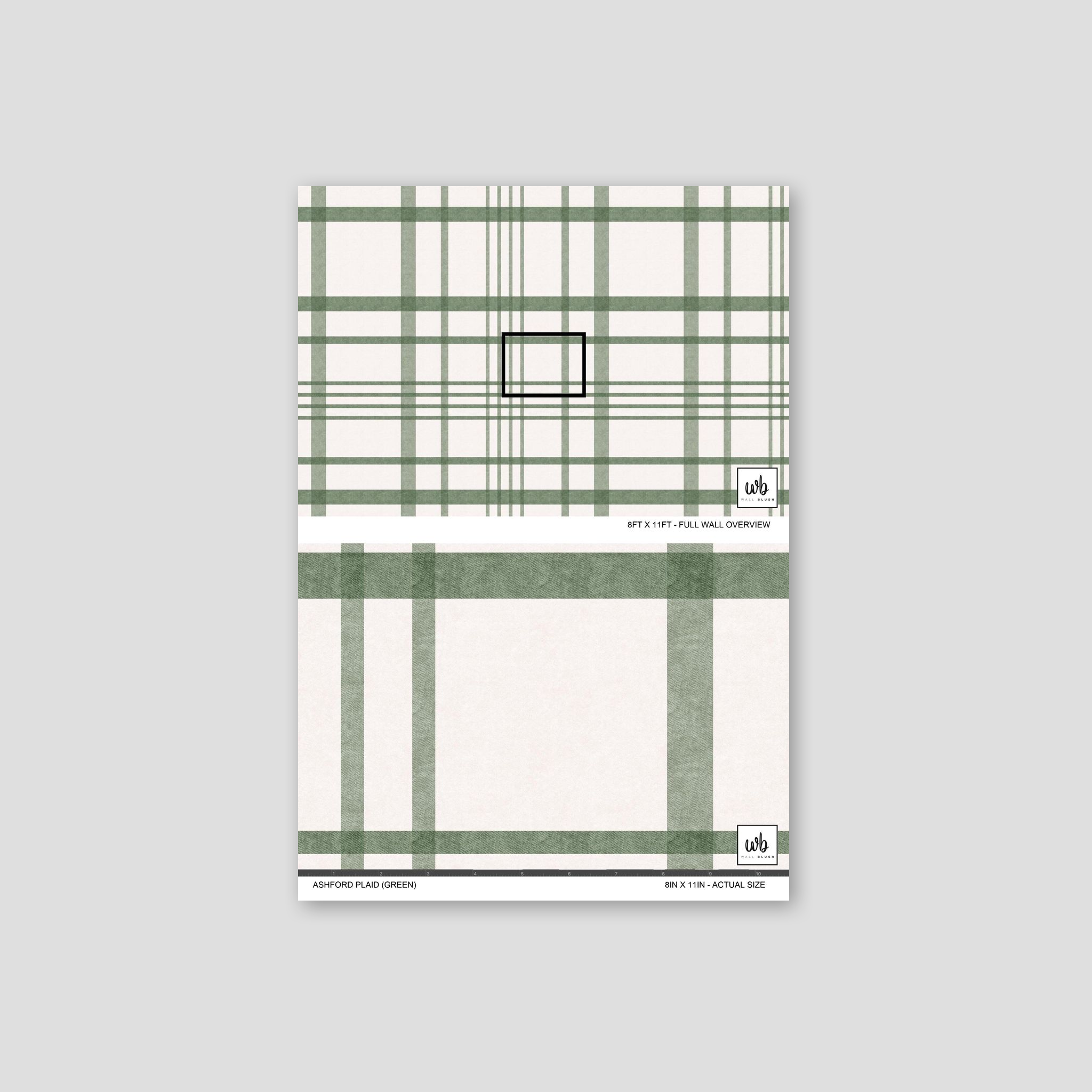 Ashford Plaid (Green) Wallpaper