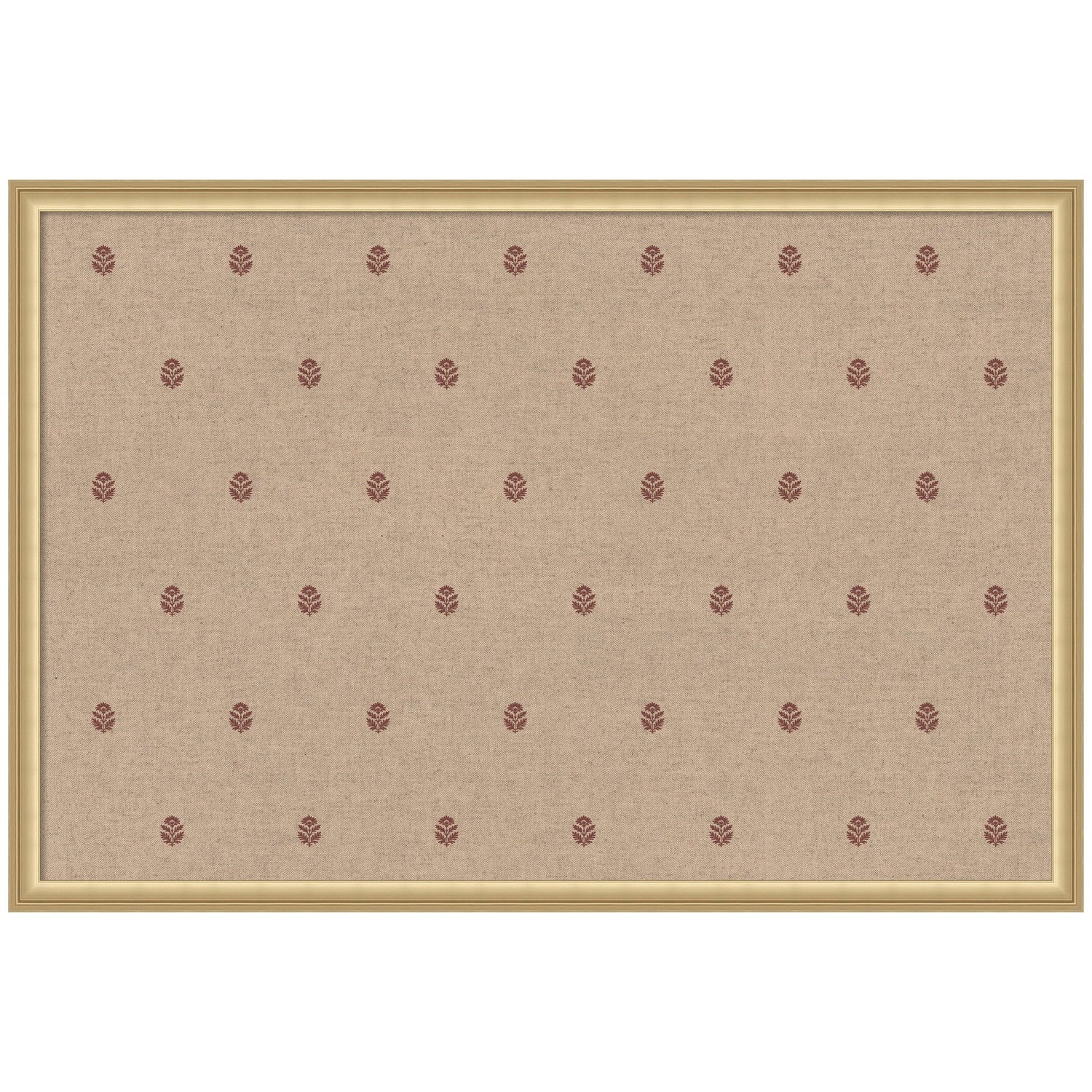Pinboard Red Botanical Block Print