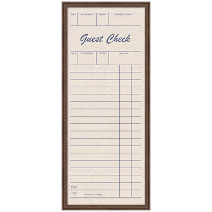 Framed Fabric Pinboard Linen Guest Check Wall Organization