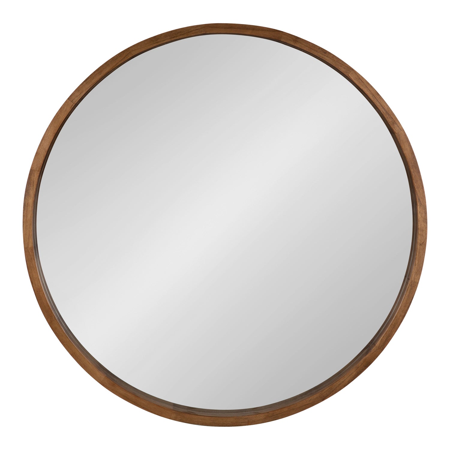 Hutton Round Wood Wall Mirror