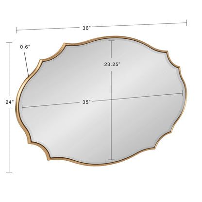 Leanna Scalloped Oval Wall Mirror