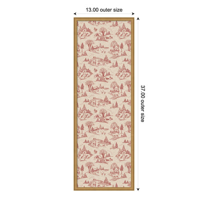 Framed Fabric Magnetic Board Wonderland Red Toile Wall Organization
