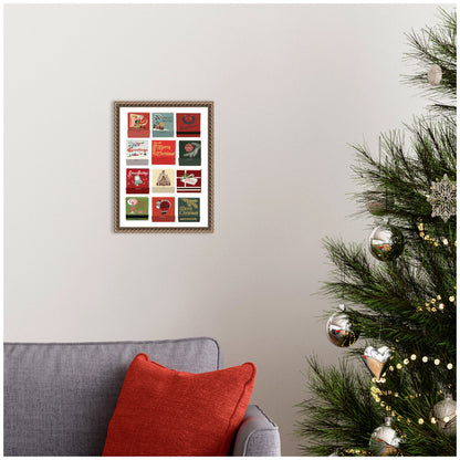 Christmas Matchbooks by Megan Ryan Framed Canvas Wall Art Print