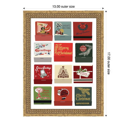 Christmas Matchbooks 5x7 by Megan Ryan Framed Mounted Canvas Wall Art Print