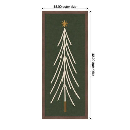 Kate and Laurel Framed Fabric Pinboard Minimalist Tree Panel