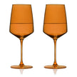 Reserve Nouveau Crystal Wine Glasses in Amber