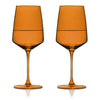 Reserve Nouveau Crystal Wine Glasses in Amber