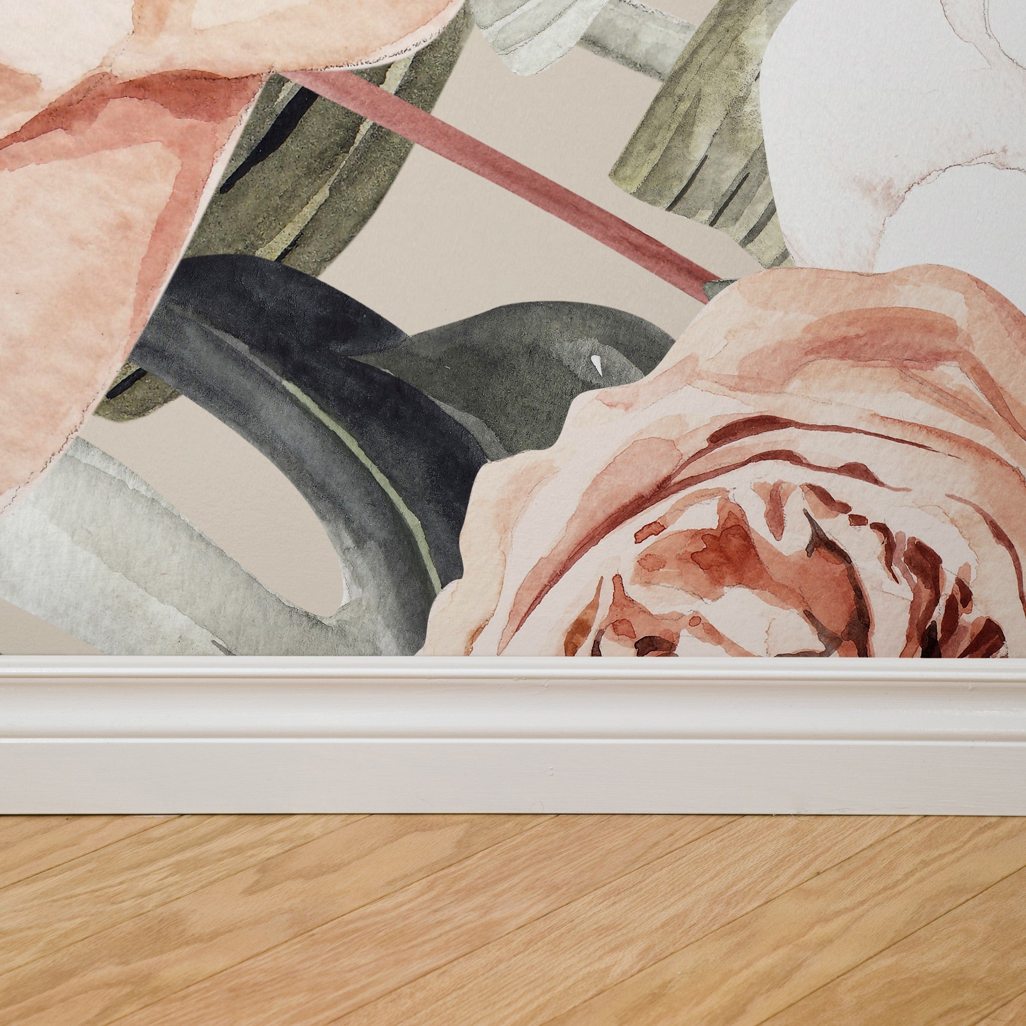 Terracotta Blooms Wallpaper - 2 FT H X 9.5 FT W LUXE