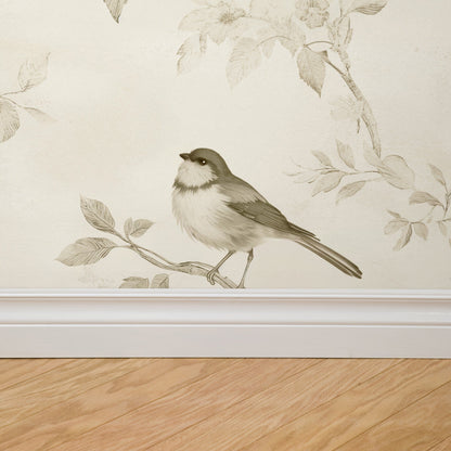 Vintage Songbird Wallpaper - 10 FT H X 33.25 FT W P&amp;S