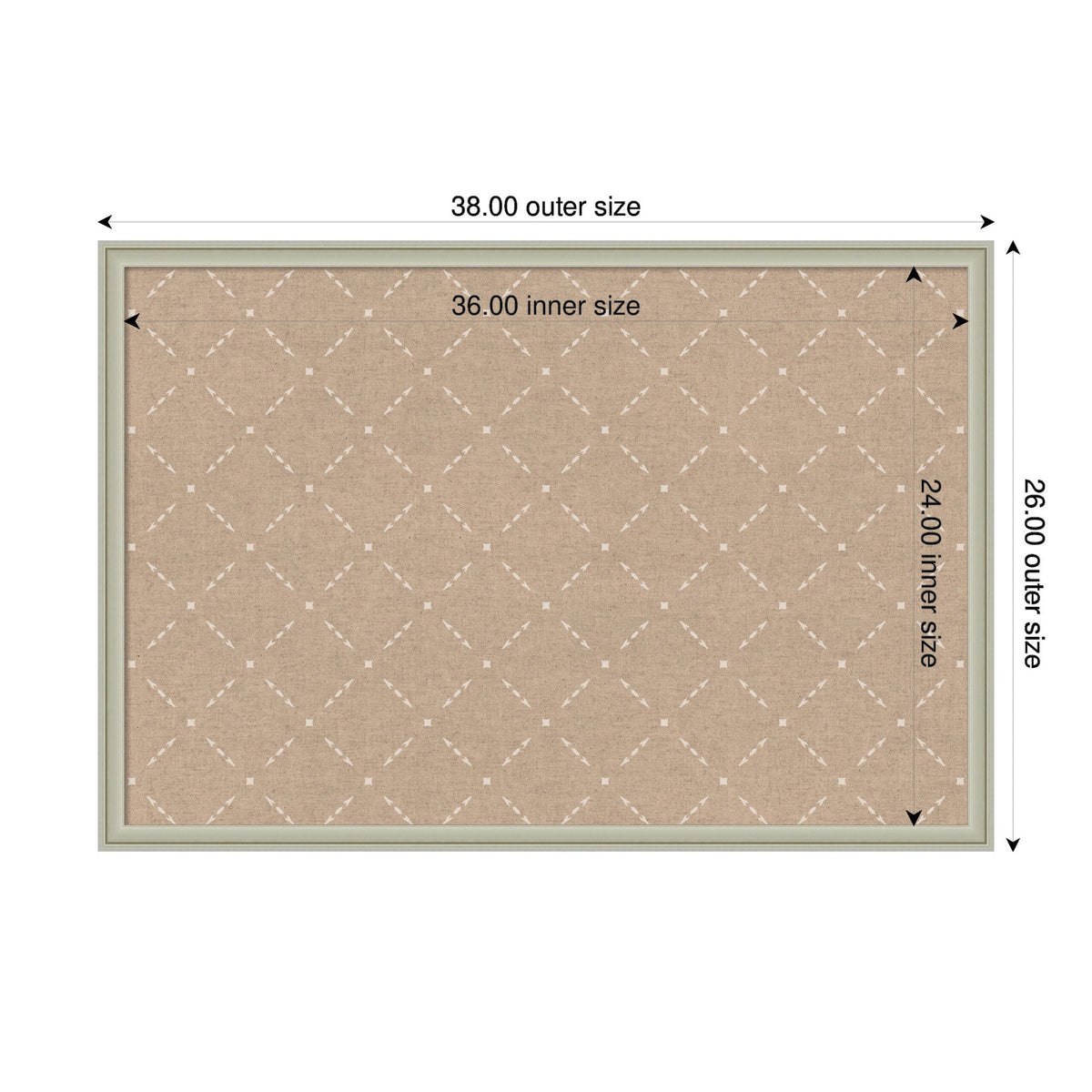 Pinboard Beige Lattice Pattern