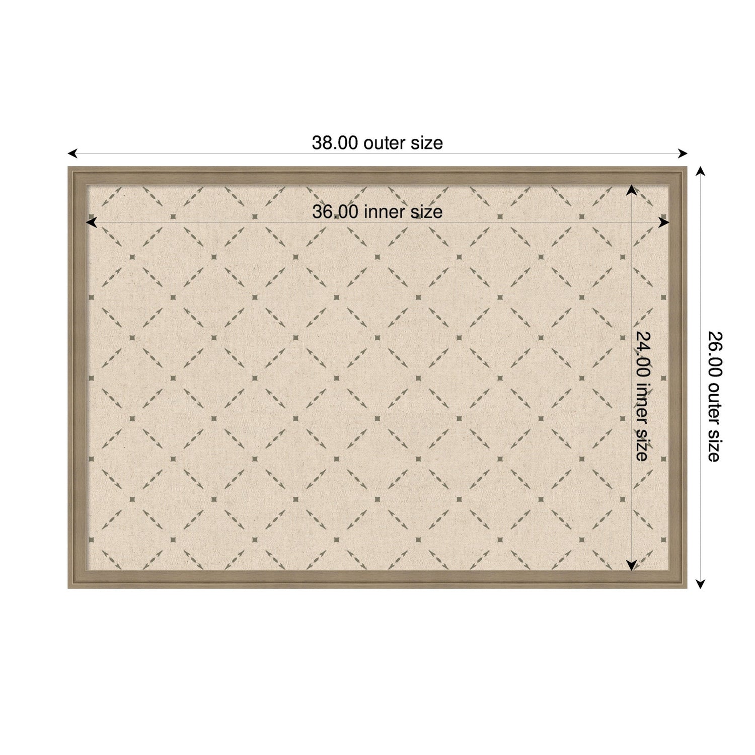 Pinboard Green Lattice Print