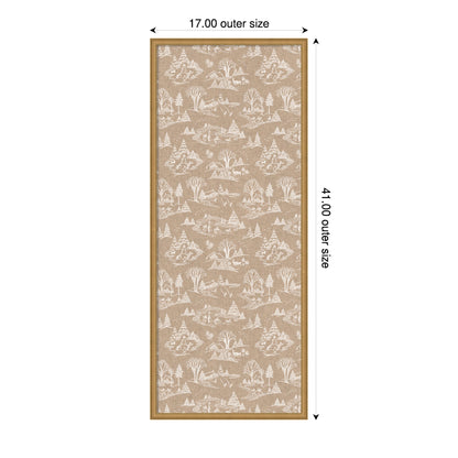Kate and Laurel Framed Fabric Pinboard Wonderland White Toile