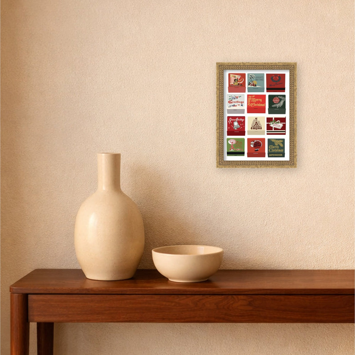 Christmas Matchbooks 5x7 by Megan Ryan Framed Mounted Canvas Wall Art Print